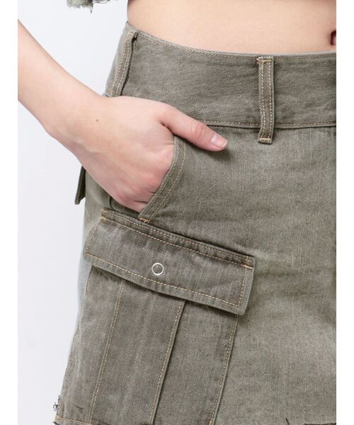 EMODA（エモダ）の「デニムボックスミニスカート（スカート・レディース・ブラック/グレー/インディゴブルー・SMALL/MEDIUM）」の16枚目の写真