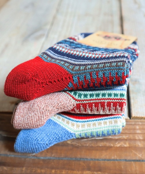 CHUP（チュプ）の「CHUP(チュプ) "SUGUARO(サワロ)"ショートソックス　数量限定生産（ソックス/靴下・レディース・グリーン系その他/ネイビー/オートミール・MEDIUM/SMALL）」の5枚目の写真