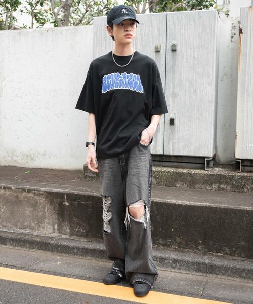 WEGO（ウィゴー）の「WEGO/アクセ付きグラフィックT（Tシャツ/カットソー・メンズ・ホワイト/アッシュグレー/ブラック/ブラウン/ホワイト系その他・MEDIUM/LARGE）」の11枚目の写真