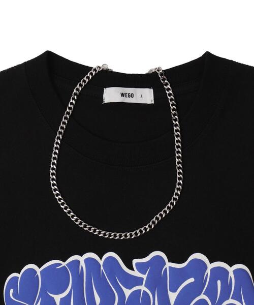 WEGO（ウィゴー）の「WEGO/アクセ付きグラフィックT（Tシャツ/カットソー・メンズ・ホワイト/アッシュグレー/ブラック/ブラウン/ホワイト系その他・MEDIUM/LARGE）」の18枚目の写真