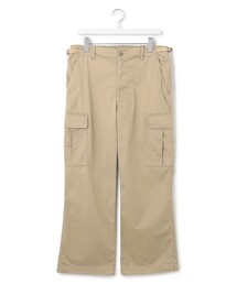 【UNISEX】サテンストレッチ イージーカーゴパンツ
