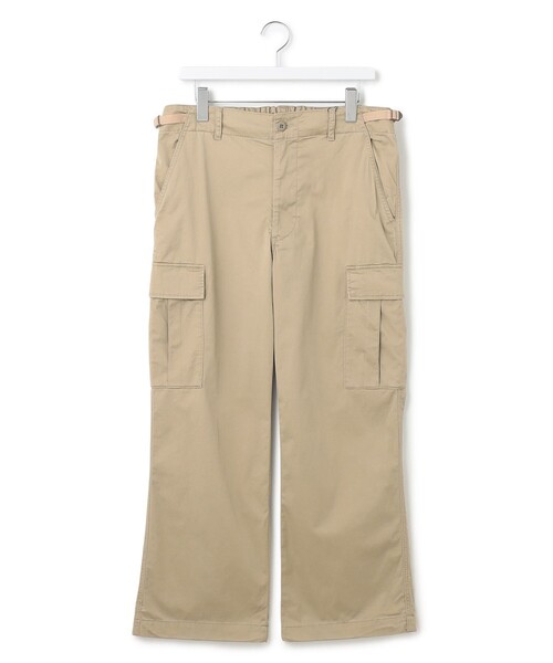 J.PRESS YORK STREET(ジェイプレスヨークストリート)の「【UNISEX】サテンストレッチ イージーカーゴパンツ(その他パンツ・メンズ・ベージュ系/ライトグリーン系・LARGE/SMALL/MEDIUM)」の2枚目の写真