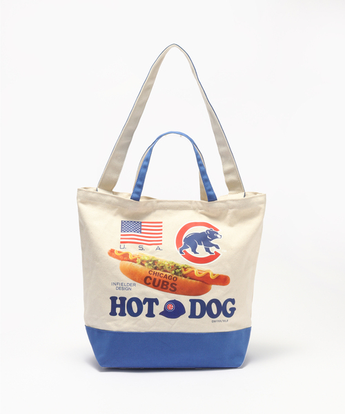 MLB(メジャーリーグベースボール)の「INFIELDER DESIGN / インフィールダーデザイン MLB CUBS HOT DOG TOTE(ショルダーバッグ・メンズ・チャコールグレー・FREE)」の2枚目の写真