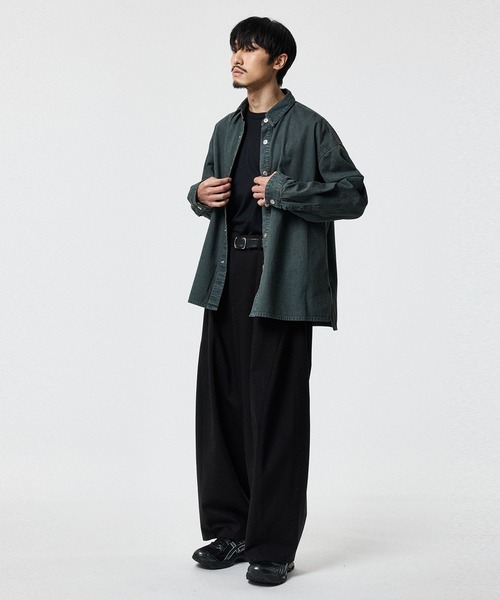 STUDIOUS(ステュディオス)の「BALLOON WIDE CHINO PANTS(チノパンツ・メンズ・ベージュ/ブラック/ダークグリーン・2/1)」の10枚目の写真