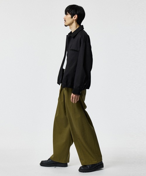 【CLUBHAUS】 クラブハウスWIDE CHINO ブラック チノパンツ L CLUBHAUS】 クラブハウスWIDE CHINO ブラック チノパンツ L