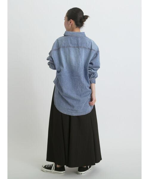 sm2rhythm（サマンサモスモスリズム）の「ワッシャーギャザースカート（スカート・レディース・オフホワイト/ベージュ/ブラック・M/L）」の17枚目の写真