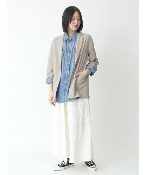 sm2rhythm（サマンサモスモスリズム）の「ワッシャーギャザースカート（スカート・レディース・オフホワイト/ベージュ/ブラック・M/L）」の8枚目の写真