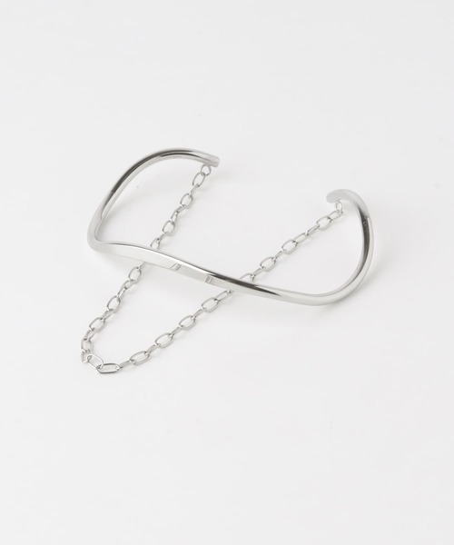 SMELLY(スメリー)の「ステンレスレイヤードチェーンバングル(バングル/リストバンド・レディース・シルバー・-)」の3枚目の写真