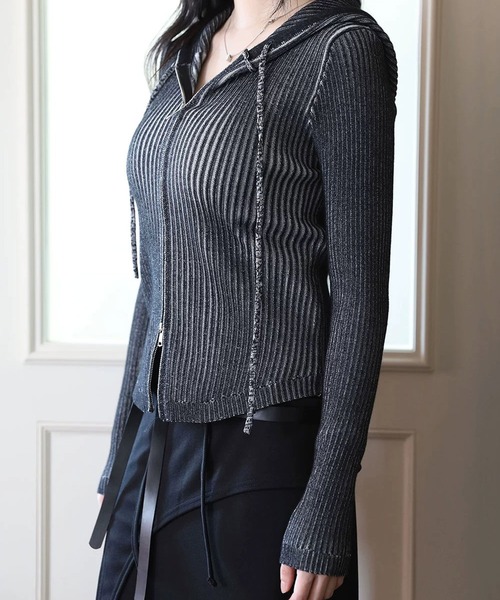 MEMECLE（メメクル）の「【 MEMECLE / メメクル 】ヴィンテージライク ピグメントダブルジップアップパーカー（パーカー・レディース・グレー/ブラック/ネイビー/ブラウン・FREE）」の8枚目の写真