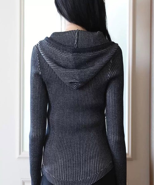 MEMECLE（メメクル）の「【 MEMECLE / メメクル 】ヴィンテージライク ピグメントダブルジップアップパーカー（パーカー・レディース・グレー/ブラック/ネイビー/ブラウン・FREE）」の15枚目の写真