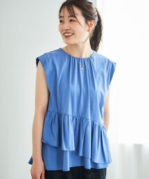 le.coeur blanc | ペプラムフリルノースリーブTEE(Tシャツ/カットソー)