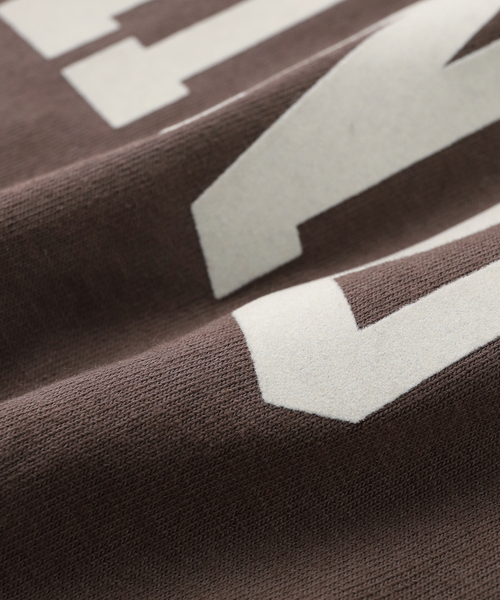 is-ness(イズネス)の「ISNESS MUSIC / イズネス ミュージック TECHNO FLOCKY PRINT T-SHIRT(Tシャツ/カットソー・メンズ・ブラウン/ホワイト・LARGE/MEDIUM)」の7枚目の写真