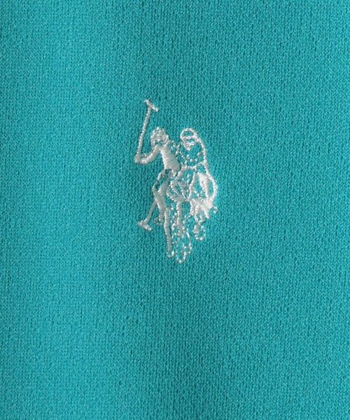 U.S. POLO ASSN.(ユーエスポロアッスン)の「U.S. POLO ASSN. UVカット・吸汗速乾 梨地 袖フリルぺプラムTシャツ レディース/プルオーバートップス(Tシャツ/カットソー・レディース・ネイビー/アイボリー/エメラルド・M/L)」の21枚目の写真