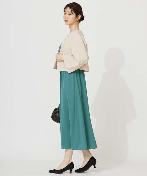 ANY SIS(エニィスィス)の「【洗える】セレモニークロップド ジャケット(ノーカラージャケット・レディース・ライトグレー系/ベージュ系・2)」の13枚目の写真