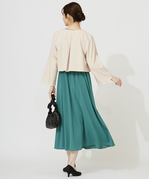 ANY SIS(エニィスィス)の「【洗える】セレモニークロップド ジャケット(ノーカラージャケット・レディース・ライトグレー系/ベージュ系・2)」の14枚目の写真