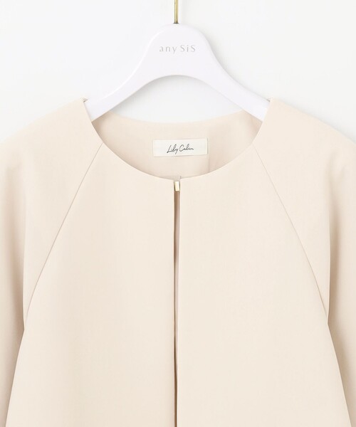 ANY SIS(エニィスィス)の「【洗える】セレモニークロップド ジャケット(ノーカラージャケット・レディース・ライトグレー系/ベージュ系・2)」の18枚目の写真
