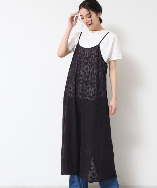 ♡お試し価格♡フランス Etam♡ コットン100%ワンピース たっぷりギャザーワンピースエプロン ロング丈97センチ