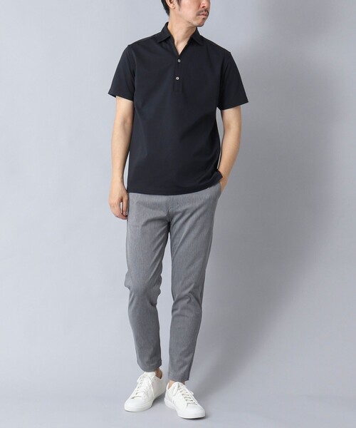 DETW スナップポロシャツ 25ss 25SS エンボス スキッパー ニットポロシャツ
