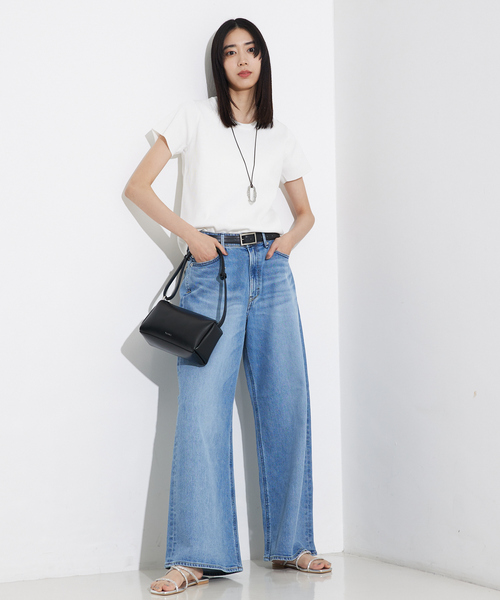 qualite(カリテ)の「ウォッシャブルニットT/春服/夏服/大人カジュアル(Tシャツ/カットソー・レディース・ブラック/オフホワイト・フリー)」の6枚目の写真