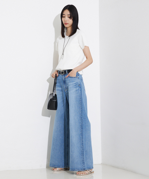 qualite(カリテ)の「ウォッシャブルニットT/春服/夏服/大人カジュアル(Tシャツ/カットソー・レディース・ブラック/オフホワイト・フリー)」の16枚目の写真