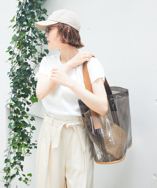 qualite(カリテ)の「ウォッシャブルニットT/春服/夏服/大人カジュアル(Tシャツ/カットソー・レディース・ブラック/オフホワイト・フリー)」の20枚目の写真