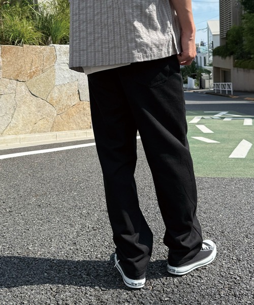 RATTLE TRAP（ラトルトラップ）の「20/10ツイル5ポケットルーズストレートパンツ（チノパンツ・メンズ・ブラック/ベージュ/カーキ・LL/S/M/L）」の6枚目の写真