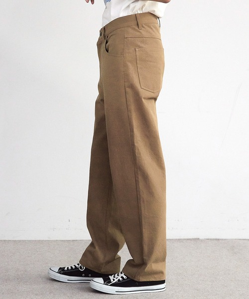 RATTLE TRAP（ラトルトラップ）の「20/10ツイル5ポケットルーズストレートパンツ（チノパンツ・メンズ・ブラック/ベージュ/カーキ・LL/S/M/L）」の21枚目の写真