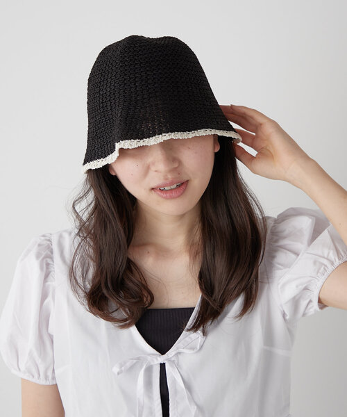 BIRTHDAY BAR（バースデイバー）の「サマーバケットハット（ハット・レディース・ブラック/ライトベージュ・0）」の3枚目の写真