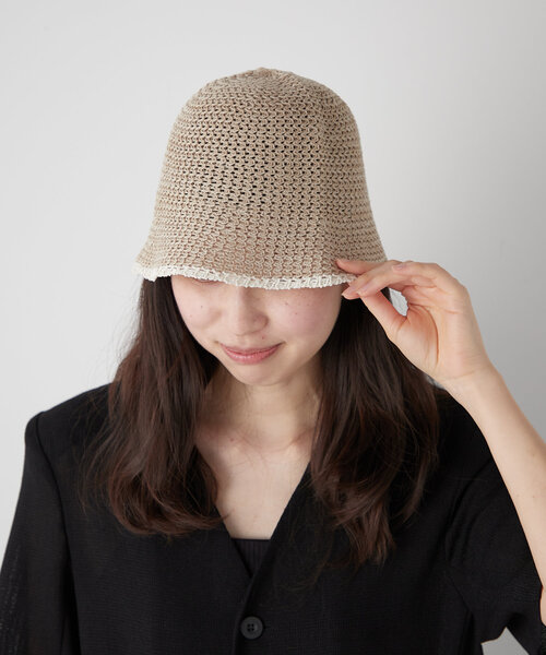 BIRTHDAY BAR（バースデイバー）の「サマーバケットハット（ハット・レディース・ブラック/ライトベージュ・0）」の7枚目の写真
