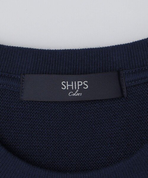 SHIPS Colors(シップス カラーズ)の「SHIPS Colors:〈洗濯機可能〉ニット 切替 ボーダー Tシャツ(Tシャツ/カットソー・メンズ・ベージュ/ネイビー/グレー/ブルー・MEDIUM/LARGE/X-LARGE)」の13枚目の写真