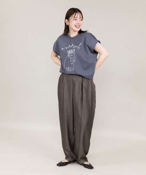 tシャツ 「meeny miny」「旭山動物園応援商品」マヌルネコパールTシャツ レディース KATHARINE ROSS tシャツ 「meeny miny」「旭山動物園応援商品
