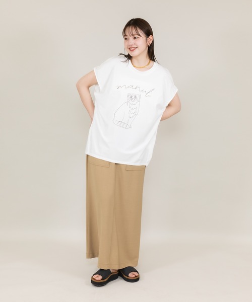 meeny miny】【旭山動物園応援商品】マヌルネコパールTシャツ（T