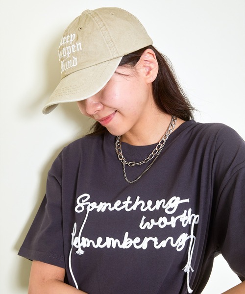 GORGE（ゴージ）の「《こなれ感×立体ロゴ刺繍》レディース コットン キャップ サイズ調整可 春夏秋冬（キャップ・レディース・その他1/ベージュ/ブラック・F）」の8枚目の写真