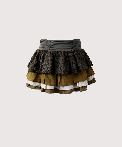Emboss Layer Ruffle Skirt（スカート）｜LA POMME petit