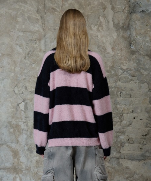 LARTIGENT（ラーティゼン）の「L13 RUGBY BOLD KNIT（ニット/セーター・レディース・ブラック/ブラウン・FREE）」の7枚目の写真