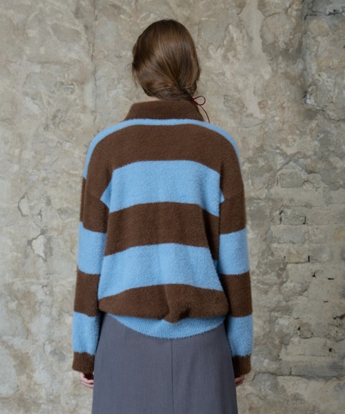 LARTIGENT（ラーティゼン）の「L13 RUGBY BOLD KNIT（ニット/セーター・レディース・ブラック/ブラウン・FREE）」の10枚目の写真