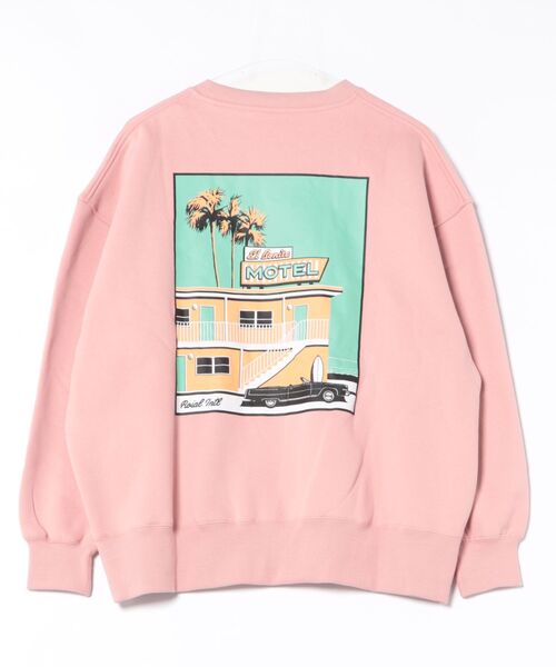 roial（ロイアル）の「CREW / ROIAL(ロイアル)デザインバックプリント長袖クルースウェット（スウェット・メンズ・チャコールグレー/オートミール/グリーン系その他3/ピンク・MEDIUM/SMALL/LARGE）」の16枚目の写真