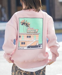 CREW / ROIAL(ロイアル)デザインバックプリント長袖クルースウェット