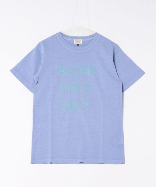 URBAN ISLAND SOCIETY(アーバンアイランドソサエティ)の「【URBAN ISLAND SOCIETY/アーバンアイランドソサエティ】ALOHA VIBES ONLY S/S TEE / アロハプリント半袖T-シャツ(Tシャツ/カットソー・メンズ・パープル/ターコイズブルー/ブラック系その他/ホワイト/ブラック・SMALL/MEDIUM/LARGE/X-LARGE)」の8枚目の写真