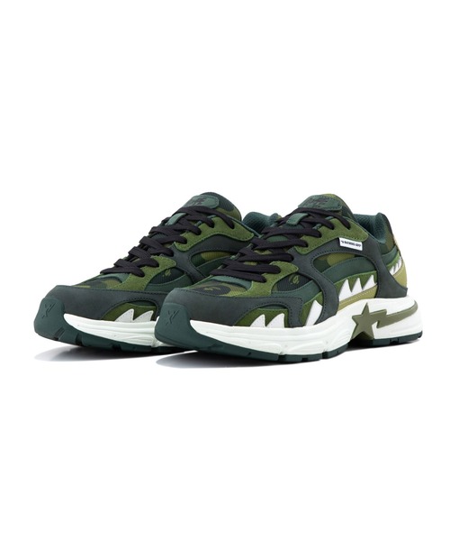 A BATHING APE（アベイシングエイプ）の「BAPE SHARK STA #1（スニーカー・メンズ・ホワイト/グリーン/ブラック・8/7/10/8.5/9/9.5/11/12/13）」の3枚目の写真