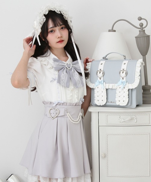 DearMyLove(ディアマイラブ)の「はしごレースリボンフリルブラウス(シャツ/ブラウス・レディース・ホワイト×ブラック/ベビーピンク/ブルーグレー/ピンク系その他/ブラック・MEDIUM/LARGE/LL/3L)」の18枚目の写真