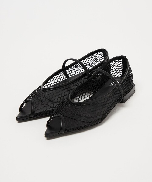 SY UNITED ARROWS（シーユナイテッドアローズ）の「＜SY＞フィッシュネットピープフラット15●↑（パンプス・レディース・シルバー/ブラック・22cm/22.5cm/23cm/23.5cm/24cm/24.5cm/25cm）」の3枚目の写真