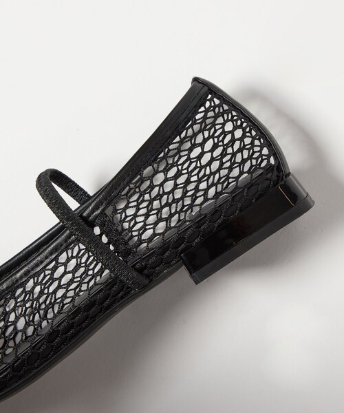 SY UNITED ARROWS（シーユナイテッドアローズ）の「＜SY＞フィッシュネットピープフラット15●↑（パンプス・レディース・シルバー/ブラック・22cm/22.5cm/23cm/23.5cm/24cm/24.5cm/25cm）」の10枚目の写真