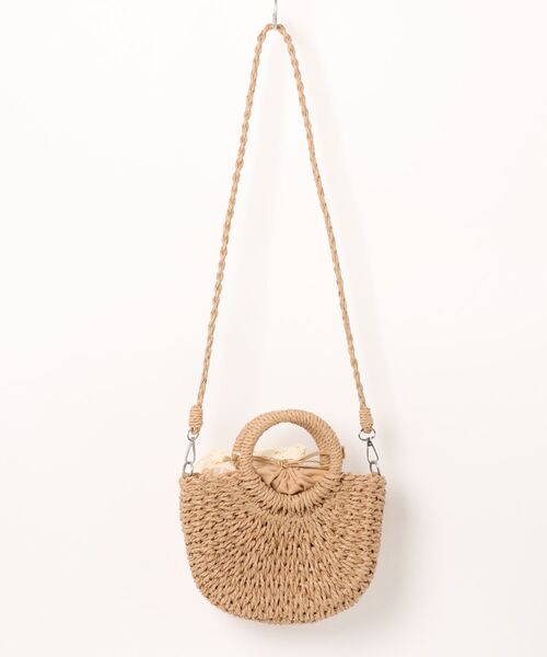 PHILLY（フィリー）の「【PHILLY】レースリボンメッシュバッグ（ショルダーバッグ・レディース・ブラウン/アイボリー・FREE）」の3枚目の写真