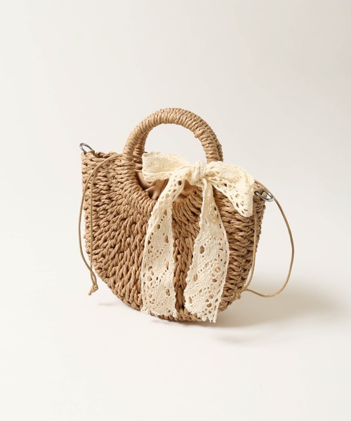 PHILLY（フィリー）の「【PHILLY】レースリボンメッシュバッグ（ショルダーバッグ・レディース・ブラウン/アイボリー・FREE）」の18枚目の写真