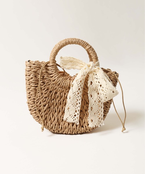 PHILLY（フィリー）の「【PHILLY】レースリボンメッシュバッグ（ショルダーバッグ・レディース・ブラウン/アイボリー・FREE）」の16枚目の写真