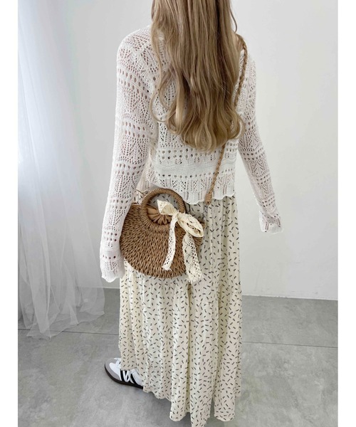 PHILLY（フィリー）の「【PHILLY】レースリボンメッシュバッグ（ショルダーバッグ・レディース・ブラウン/アイボリー・FREE）」の5枚目の写真