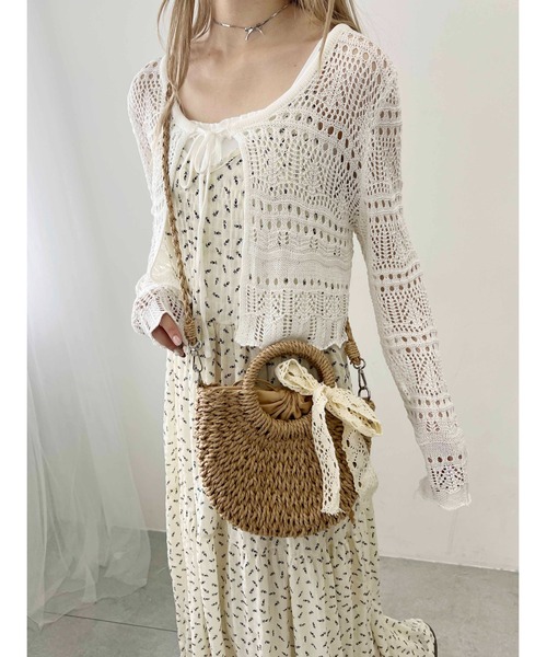 PHILLY（フィリー）の「【PHILLY】レースリボンメッシュバッグ（ショルダーバッグ・レディース・ブラウン/アイボリー・FREE）」の7枚目の写真