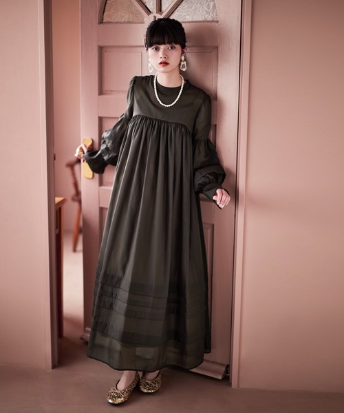 スーツ・フォーマル・ドレス etoll. Baby core sheer volume dress エトル etoll. ベビーコアシアーボリュームドレス （ブルー