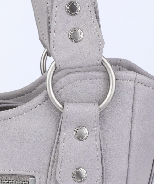 iugamakaras イウガマカラス リボン ショルダーバッグ グレー 韓国 セール】【IUGAMAKARAS】Laced Ribbon Shoulder Bag